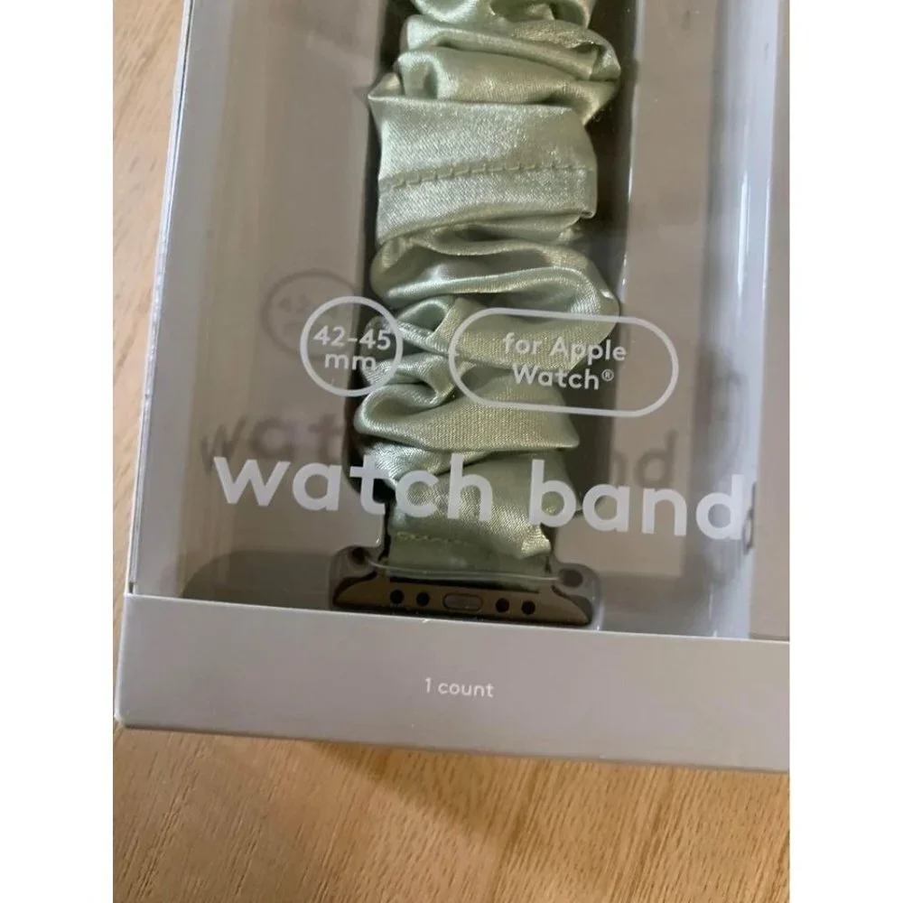 Heyday Apple Watch Strap Scrunchie Band 42-45 mm fabric green